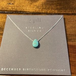 NWOT. J.Jill sterling silver birthstone pendant / December